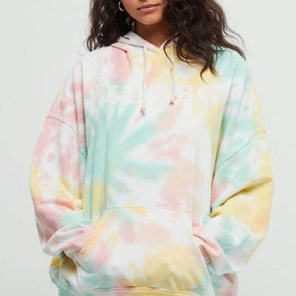 NWT Playboy Oversized Distressed Hoodie - Picture 2 of 11